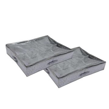 Schoenen Opbergtas Onderbed - 2 stuks - Grijs - 16 paar, Verzenden, Nieuw