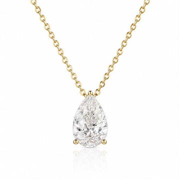 Hanger - 18 karaat Geel goud - 3.02ct. tw. Diamant