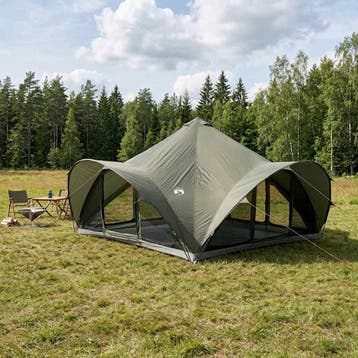vidaXL Tipi Tent met dak Leger groen 18-Persoon Polyester en, Verzenden, Nieuw, Tot en met 2