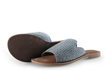 Lazamani Slippers in maat 40 Blauw, Kleding | Dames, Schoenen, Slippers, Lazamani, Zo goed als nieuw, Verzenden