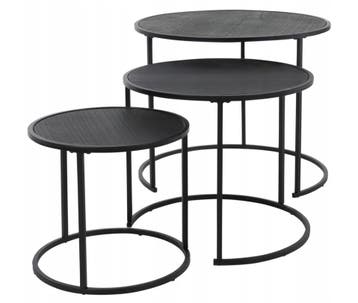 Bijzettafel Salontafel metalen frame en MDF tafelblad Zwa..., Verzenden, Nieuw