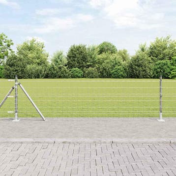 vidaXL Euro-hek met betonnen voetstuk 50 x 0,4 m, Verzenden, Nieuw, IJzer