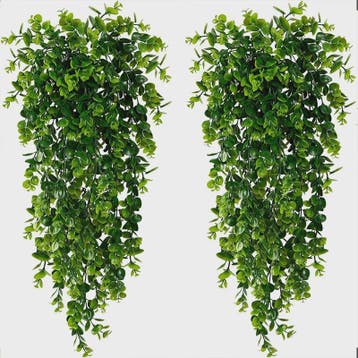 Kunst Hangplant Eucalyptus - UV-bestendig Plastic Groen voor, Verzenden