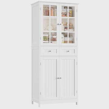 Stijlvolle Keuken Buffetkast met Glazen Deuren - 180 cm Hoog, Verzenden, Nieuw