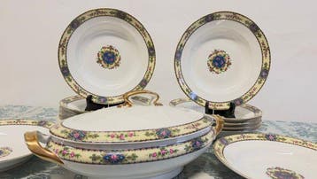 Limoges, Guérin - Eetservies (13) - Porselein, Verguld