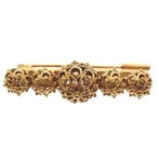 Antiek gouden broche; Filigrain techniek, Ophalen of Verzenden, Gebruikt, Overige kleuren, Goud
