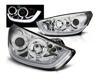 LED Tube DRL koplampen Chrome geschikt voor Hyundai Tucson, Auto-onderdelen, Verlichting, Verzenden, Nieuw, Hyundai