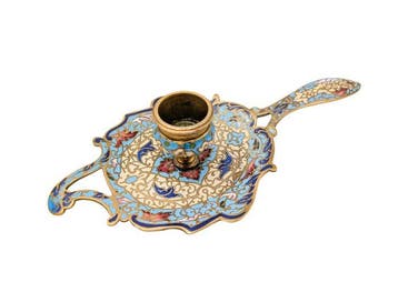 Magnifique Bougeoir cloisonné - Taperstick (kleine blaker