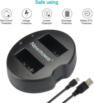 Newmowa  dubbele USB-oplader voor Nikon EN-EL20 accu nr...., Ophalen of Verzenden, Zo goed als nieuw