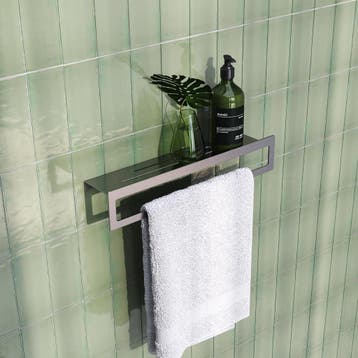 Brauer Handdoekrek - met Planchet - Rvs Geborsteld Pvd, Huis en Inrichting, Badkamer | Badtextiel en Accessoires, Ophalen of Verzenden