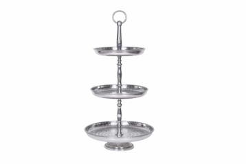 Design taartplateau ORIENT 47cm zilver in, Huis en Inrichting, Ophalen of Verzenden, Nieuw