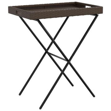 Klaptafel terras bruin - 75cm hoog | 58% Voordeel, Ophalen of Verzenden, Zo goed als nieuw, Rechthoekig, Wicker