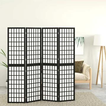 vidaXL Kamerscherm inklapbaar 4 panelen Japanse stijl, Verzenden, Nieuw