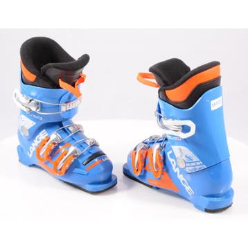 31 32 kinder skischoenen LANGE RSJ 50, Blue/orange, Verzenden, Gebruikt