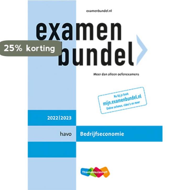 Examenbundel / havo Bedrijfseconomie 2022/2023 9789006639728, Boeken, Schoolboeken, Zo goed als nieuw, Verzenden