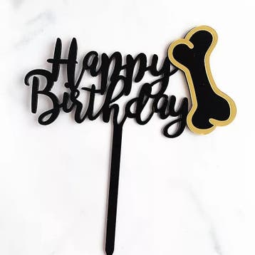 47-delige set Happy Birthday dogs, Verzenden, Nieuw, Taarten of Cupcakes, Versiering