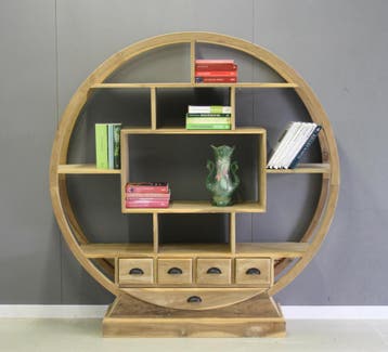 Teak roomdivider rond, Ophalen of Verzenden, Nieuw
