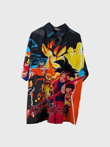 Dragonballz Casual Shirt Heren maat L Zwart Vintage, Ophalen of Verzenden, Zo goed als nieuw, Zwart, Dragonballz