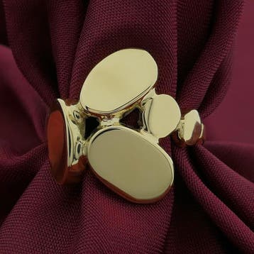Abstract gouden ring, Sieraden, Tassen en Uiterlijk, Ringen, 18 tot 19, Gebruikt, Overige kleuren, Ophalen of Verzenden