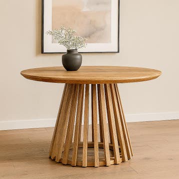 Salontafel Mangohout Rond Zara Large, Verzenden, Rond, Nieuw, Industriële meubels