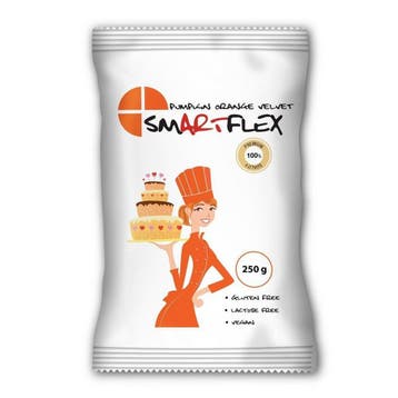 SmartFlex Fondant Pompoen Oranje Velvet 250g, Hobby en Vrije tijd, Taarten en Cupcakes maken, Verzenden, Nieuw