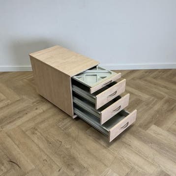ladeblok 4 lades  (hxbxd) 60x43x76 cm,  ahorn, Ophalen of Verzenden, Gebruikt