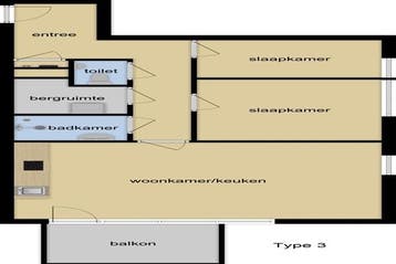 Appartement Thorbeckestraat in Heerenveen, Heerenveen, Via bemiddelaar, Friesland, Appartement