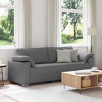 vidaXL 3-Zits Bank Donkergrijs 220 cm Stof, Huis en Inrichting, Verzenden, Stof, 200 tot 250 cm, Driepersoons