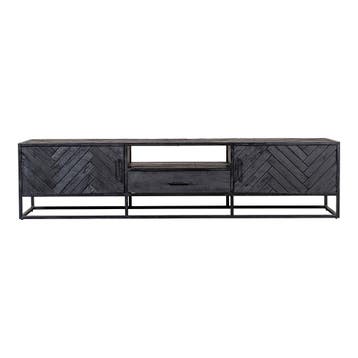 Tv-meubel Mangohout Fianna 210 cm, Verzenden, Nieuw, Overige houtsoorten, Industriële meubels