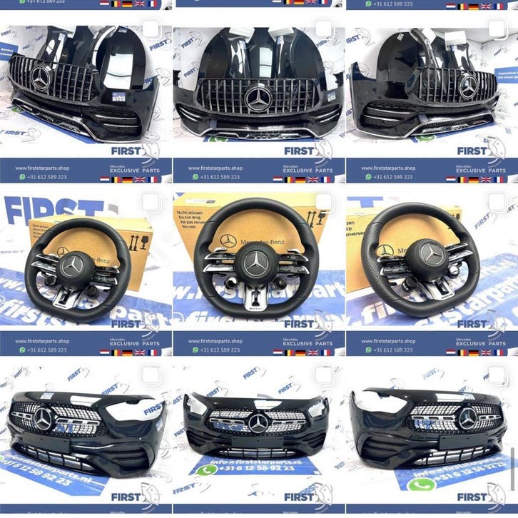 AMG PARTS A45 CLA45 C63 E63 G63 GT63 GLC63 Mercedes BUMPERS, Auto-onderdelen, Carrosserie en Plaatwerk, Nieuw, Mercedes-Benz, Voor