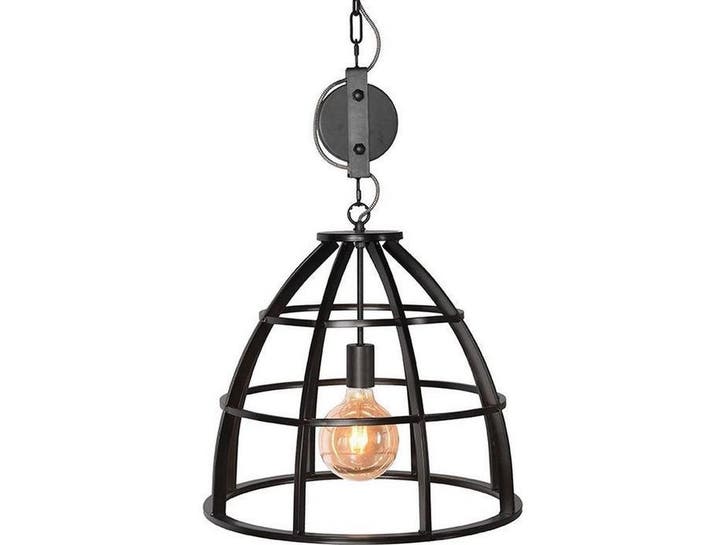 LABEL51 Hanglamp Fuse - Staal - Industrieel - 47x47x42 cm -, Huis en Inrichting, Lampen | Hanglampen, Nieuw, Verzenden