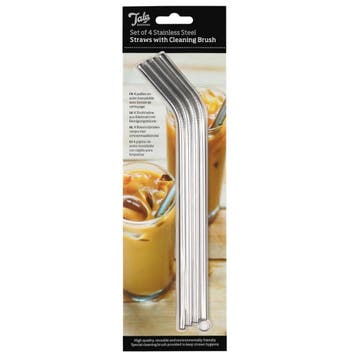 Tala Rietjes RVS met Borstel Set/4, Verzenden, Nieuw