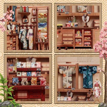 CuteBee Miniatuurhuisje Sakura O Kimono Shop Houten 3D Pu..., Verzenden, Nieuw