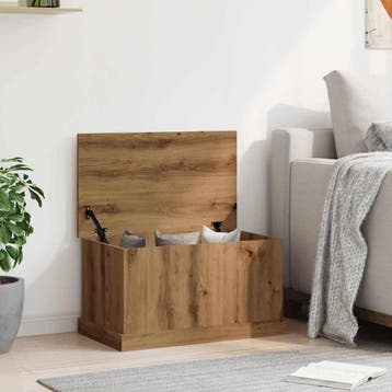 vidaXL Opbergbox 70x40x38 cm bewerkt hout artisanaal, Huis en Inrichting, Verzenden, Nieuw