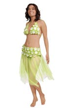 Groene bikini top en rokje - Hawaii kleding, Ophalen of Verzenden, Nieuw