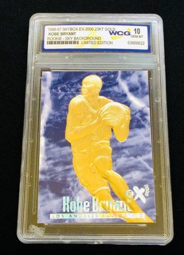 1996/97 Skybox Kobe Bryant Rookie - 23KT Gold Card - Limited, Verzamelen, Nieuw