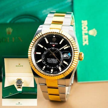 Rolex - Sky-Dweller Black Dial-Two Tone - 326933 (sg.406) -, Nieuw