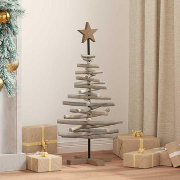 vidaXL Kerstboom Bruin 90 cm Massief teakhout, Verzenden, Nieuw