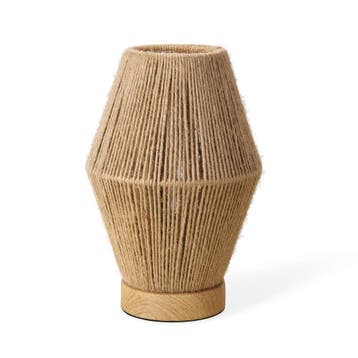 Tafellamp Arundel bureaulamp 25x16x16 cm E27 houtkleurig en, Verzenden, Nieuw
