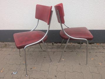 EKA Wohnmöbel - Stoel (2) - Verchroomd, Synthetisch leder,