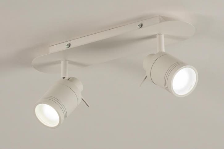 Rietveld Spots - Wit - Metaal, Aluminium, Huis en Inrichting, Lampen | Hanglampen, Verzenden