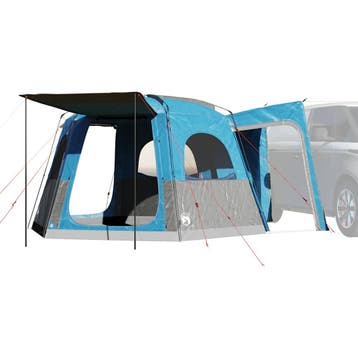 vidaXL Autotent 4-persoons waterdicht blauw, Verzenden, Nieuw, Tot en met 2