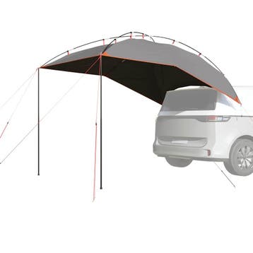 vidaXL Autotent waterdicht grijs en oranje, Verzenden, Nieuw, Tot en met 2