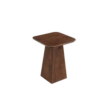 Salontafel Mangohout Salontafel Mick Vierkant Bruin 40x40 cm, Verzenden, Vierkant, Nieuw, Industriële meubels
