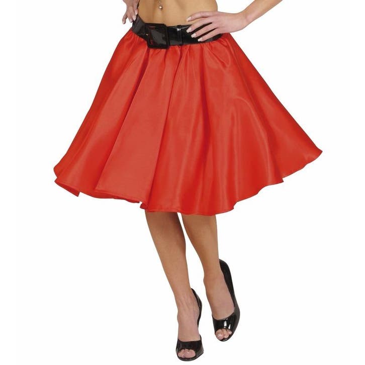 Verkleed Rock and Roll rok rood voor dames - Petticoats, Kleding | Dames, Carnavalskleding en Feestkleding, Ophalen of Verzenden