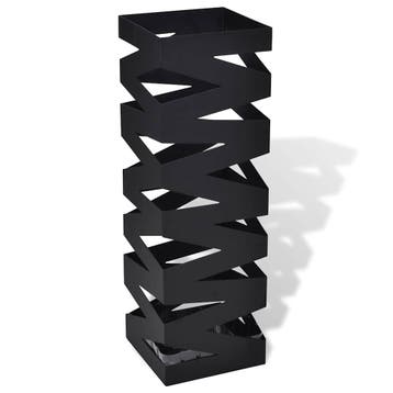 vidaXL Paraplu- en wandelstokhouder vierkant 48,5 cm staal, Verzenden, Nieuw