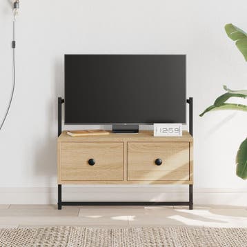 vidaXL Tv-meubel wandgemonteerd 60,5x30x51 cm hout sonoma, Huis en Inrichting, Minder dan 50 cm, Verzenden, Nieuw, Minder dan 100 cm