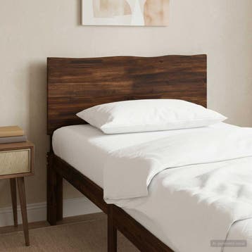 vidaXL Live Edge Hoofdbord ROSTOCK Donkerbruin 90 cm, Verzenden, Nieuw, Bruin, Hout
