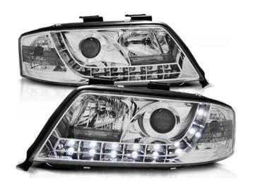 Koplampen Daylight Chrome geschikt voor Audi A6, Verzenden, Nieuw, Audi