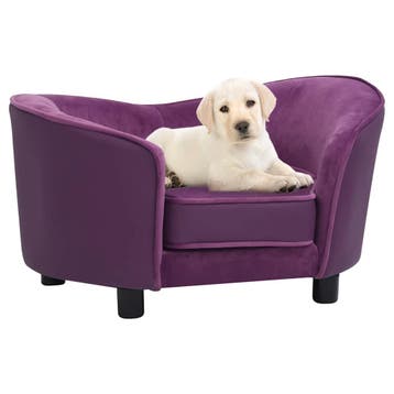 vidaXL Hondenbank 69x49x40 cm pluche en kunstleer, Dieren en Toebehoren, Verzenden, Nieuw